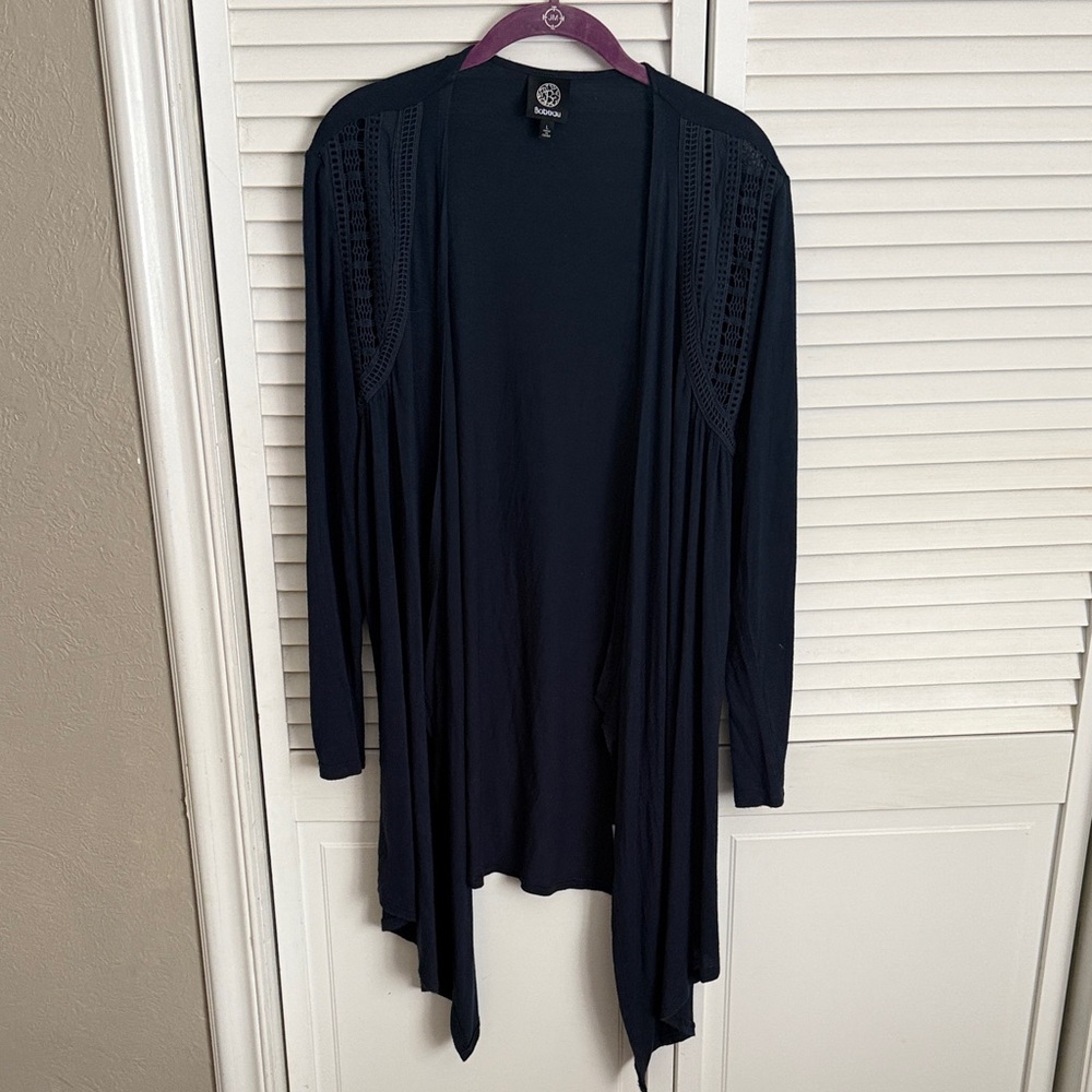 Bobeau Charcoal Gray Knit Top